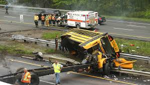 The crash happened at 7:19 a.m. Video Of Paramus School Bus Crash Shows Driver Make Left Across Rt 80