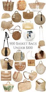 Handmade rattan pine cones shaped woven storage bag with handle portable basket picnic bag picnic photography props. 500 Basket Bags Under 100 Woven Seagrass Bamboo Rattan Wicker Handbags Purses Summer Inexpensive Purses And Bags Rattan Bag Basket Bags