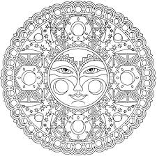 Celestial Mandala Moon Coloring Pages Mandala Coloring Pages Mandala Coloring Books