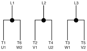 T1, t2, t3, 4, 5, 6, and there are also two black leads and a red lead. Hy 0922 3 Phase 6 Lead Motor Wiring Diagram Connections Schematic Wiring