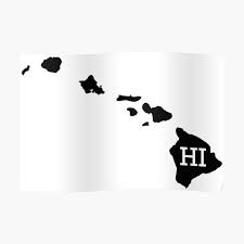 We will omit a discussion on sulfur, since it is seldom deficient in hawaii soils. Hawaii State Map Hi Abbreviation Poster By Chocodole Redbubble