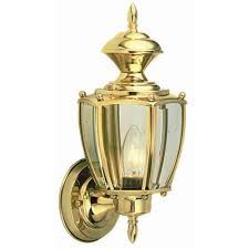 Design House Jackson Solid Brass Outdoor Wall Lantern Sconce 501486 The Home Depot Brass Light Fixture Brass Outdoor Lighting Outdoor Wall Lantern