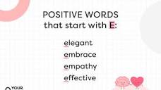 Positive Words That Start With E | YourDictionary