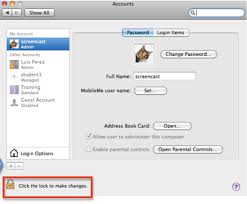 3) enter your administrator password when prompted, then click on the blue unlock button. Setting Up Multiple User Accounts In Os X Getting Started 4all Tech Ease