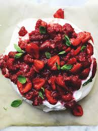 Crushed Raspberry And Strawberry Pavlova Apt 2b Baking Co Pavlova Dessert Toppings Strawberry Pavlova