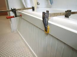 Update A Bathtub Surround Using Beadboard Bathtub Surround Beadboard Bathroom Diy Bathroom