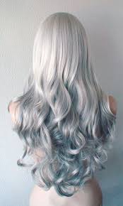 Grey Wig Ombre Wig Grey Long Lace Front Wig Curly Wig With Etsy Hair Styles Grey Ombre Hair Long Hair Styles