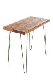 Enjoy sitting in your patio, garden or lawn with these breakfast bar table. Rustic 91cm Tall Breakfast Bar Handcrafted From Reclaimed Wood With Hairpin Legs Console Table Rustic Farmhouse Table Ashley Moore Furniture