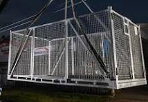 Customized Steel Safety Crane Lift Man Cage with Roof ...