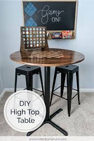 It only takes a few hours to build. Diy Round High Top Table Crafted By The Hunts