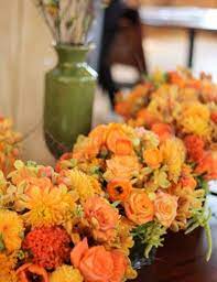 Buy breeze talk artificial flowers blush roses 25pcs realistic fake roses w/stem for diy wedding bouquets centerpieces arrangements party baby shower home decorations (25pcs blush): Orange Wedding Flowers Orange Wedding Flowers Fall Wedding Flowers Orange Orange Wedding Decorations