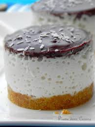 Petits Bavarois Au Gout Bounty Une Plume Dans La Cuisine Gateau Sans Cuisson Recette Dessert Gateau Noix De Coco