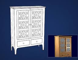 Corner curio cabinet woodworking plan our price: Oak Pie Safe