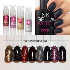 You also have the option of purchasing glitter nail polish in a variety of shades and colours, either as a top coat or as the colour itself. New Pink Gellac Glitter Effect Sprays Matte Top Coat Chickettes Natural Nail Studio Boutique