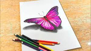 Maybe you would like to learn more about one of these? How To Draw 3d Butterfly Drawing With Colour Pencil Step By Step Creative Drawing Tutorial 145 Youtube