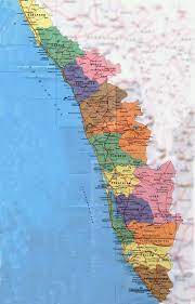 The map shows kerala state with cities, towns, expressways, main roads and streets, cochin international airport (iata code: Jungle Maps Map Of Kerala In Malayalam
