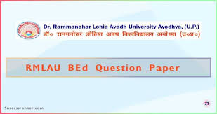 Rmlau Bed Question Paper 2020 Download Pdf Question Paper This Or That Questions Previous Year Question Paper