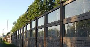 Acrylite Transparent Noise Barrier Sheets Framed In Durisol Precast Concrete Sound Barrier Wall Noise Barrier Solar Patio