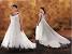 Corset White And Black Wedding Dress