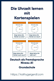 Ubungen Fur Zwischendurch Uhrzeit Spielerisch Lernen Mit Memo Und Quartettspiel Fur Daf Daz Niveau A1 Und Grundschule Unterrichtsmaterial Im Fach Daz Daf Uhrzeit Lernen Spielerisches Lernen Englisch Nachhilfe