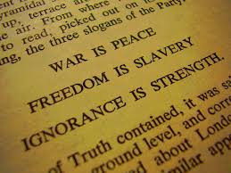 War Is Peace Freedom Is Slavery Ignorance Is Strength Tattoo Pin By Colin Fay On Jaune Mon Amour Big Brother 1984 Slogan Reading