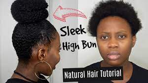 Grab an even section of hair from the crown area and pull the hair up on top of your head into a high ponytail. Super Easy Protective Style High Bun On Short Natural Hair Tutorial Youtube