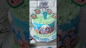 How to make baby shark fondant cake topper! Cocomelon Theme Icing Cake Youtube