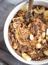 Vegan Peanut Butter Chocolate Oatmeal Recipe Running On Real Food Recipe Chocolate Oatmeal Oatmeal Recipes Protein Oatmeal