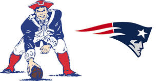 The emblem boasted a minimalist image of a blue and white tricorne hat, which was used by soldiers. The New England Patriots New England Patriots