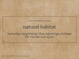 The natural habitats for deer are woodlands, river bottomlands, forest edges, plains, swamps, meadows and farmland. Meaning Of Natural Habitat In English Swedish Dictionary World Of Dictionary