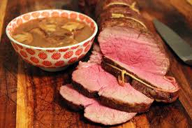 Then just add a couple of your favorite sides. A Holiday Feast Roasted Beef Tenderloin With Port Shallot And Mushroom Sauce Kqed