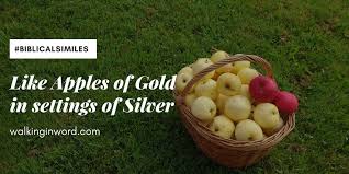 The use of money for trade goes back to genesis, the first chapter in the bible. Biblical Similes Like Apples Of Gold In Settings Of Silver