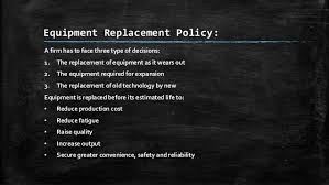 Printers are retained for their useful life and are replaced when no longer. Equipment Replacement Policy Hmhub