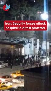SHARE! SPEAK UP! According to the footage coming out of Iran, yet another  hospital was targeted by IRGC forces, this time in Tehran. Two hospitals.  Same tactic. This is escalation. #iran #iranprotests #