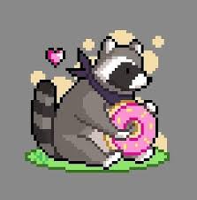 Pin By House Of Black On Raccoon Funny Pixel Art Pixel Art Pixel Characters