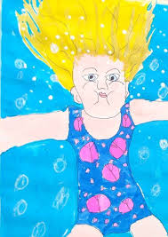 Underwater Self Portrait Elementary Art Projects Art Classroom Elementary Art