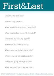 First Last Another Fun Quiz From My Quizapalooza Online Workshop Free To You Pdf Download Of All F Journal Writing Journal Writing Prompts Journal Prompts