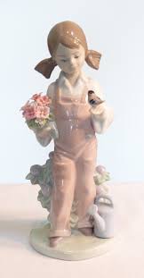 Lladro Spring Figurine 5217 Girl W X2f Flowers Amp Amp Bird Daisa 1983 Retired 4 Seasons In Collectibles Decorative Coll Lladro Lladro Figurines Figurines