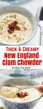 One Pot Thick New England Clam Chowder Recipe No Plate Like Home In 2020 Clam Chowder Recipes Chowder Recipes Thick Clam Chowder Recipe