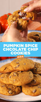 People Are Going Crazy Over These Pumpkin Chocolate Chip Cookies Recipe Spiced Chocolate Pumpkin Recipes Pumpkin Chocolate Chip Cookies