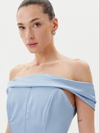 Rinascimento Abito da sera CFC0123802003 Celeste Regular Fit