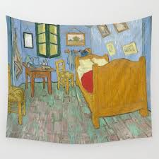 Vincent Van Gogh The Bedroom In Arles Wall Tapestry By Elegant Chaos Gallery Small 51 X 60 2020