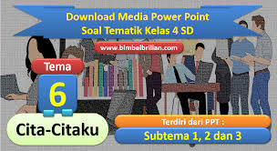 Buku tematik kelas 4 sd. Media Ppt Soal Tema 6 Kelas 4 Sd Cita Citaku Bimbel Brilian