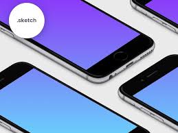 The simple, clean background and the grey colored phone model give enough prominence to your product. Iphone 6 Mockups Sketch Designermill