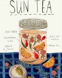 How To Make Fresh Herbal Sun Tea Sun Tea Herbalism Tea Blends