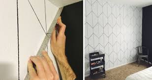 Over the base color, layer on a geometric pattern with a cardboard stencil and a white paint pen. Cool Painting Ideas That Turn Walls And Ceilings Into A Statement