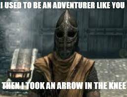 History of gaming's most pervasive meme: Skyrim's 'arrow in the knee' |  Mashable