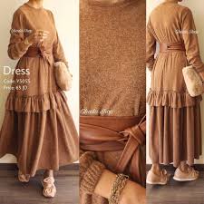 Sold Out غير متوفر فستان صوف خريفي بقصة بسيطة و عملية منسقة مع حزام السعر لا يتضم Muslimah Fashion Outfits Muslim Fashion Outfits Hijab Fashion Inspiration