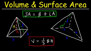 Surface Area Of A Pyramid Volume Of Square Pyramids Triangular Pyramids Youtube Surface Basic Geometry Pyramids