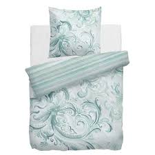 Hnl Mako Satin Bettwasche Senna Grun 135x200 Cm Bettenwelt24 De